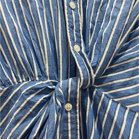 Steve Madden Knot Waist Striped Shirt Dress - XS - Picture 4 of 7
